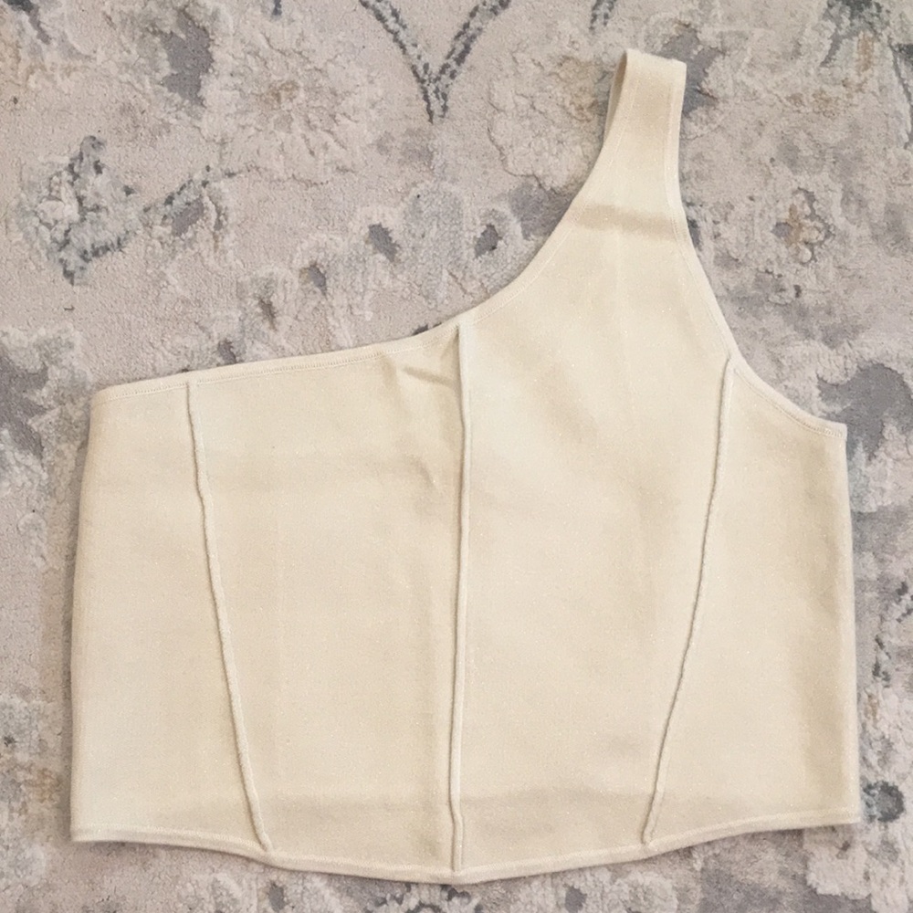 By Anthropologie One-Shoulder Sweater Top Size XL